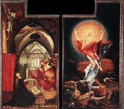 Matthias  Grunewald Annunciation and Resurrection oil painting artist